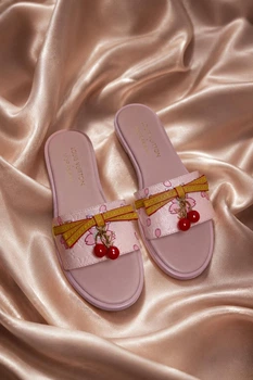 Шльопанці жіночі Louis Vuitton 39 рожеві