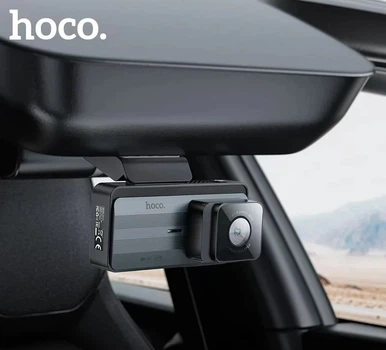 Автомобильный видеорегистратор HOCO DV12 2K GPS с задней камерой и Wi-Fi, автомобильная двухкамерная камера 3.69