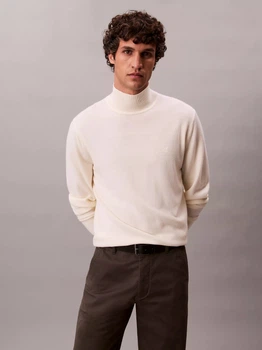 Гольф-водолазка мужская Calvin Klein 4LE309G(Antique White) L Светло-кремовая (196669613658)