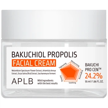 Антивозрастной крем для лица с бакучиолом и прополисом APLB Bakuchiol Propolis Facial Cream, 55 мл