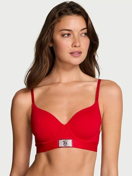 Бюстгальтер с косточками хлопковый Victoria's Secret 883986757 36D Красный (1160790324)