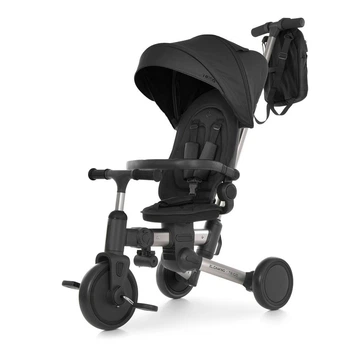 Триколісний велосипед з батьківською ручкою El Camino TRIGO ME 1226 Night Black