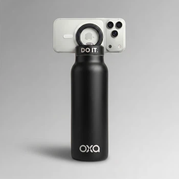 Термопляшка ОХА + MagSafe, Чорна 710 мл