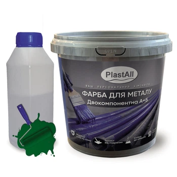 Краска для металла эпоксидная Plastall™ 1кг Зеленый