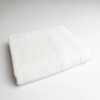 Полотенце банное махровое с велюровым бордюром GM Textile 100х150см 500г/м2 (Белый)