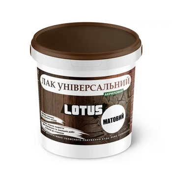 Лак Универсальный Акриловый LOTUS Прозрачный Матовий 0.5 л