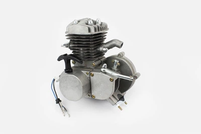 Двигатель 2T для велосипеда 80cc с ручным стартером, серый