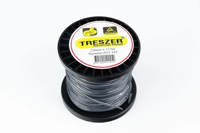 Леска для триммера TRESZER 2,0 мм — 113 м, квадрат, двухкомпонентная
