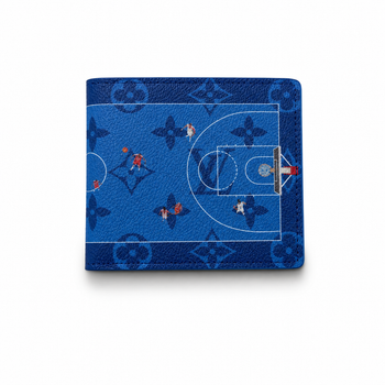Кошелек Louis Vuitton (LV) 11 × 9,7 см синий из ПВХ-кожи (q96-0vh-917)