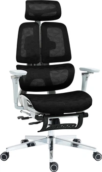 Офісне ергономічне крісло GT Racer B-2450 White/Black
