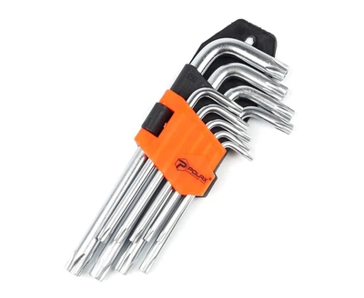 Набор Г-образных ключей TORX 9 шт. Т10-Т50, Cr-V