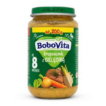 Дитяче пюре-суп BoboVita Крупник із телятиною, з 8 місяців, 200 г