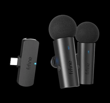 Микрофон петличный беспроводной Fifine M8 для смартфона с разъемом Type-C
