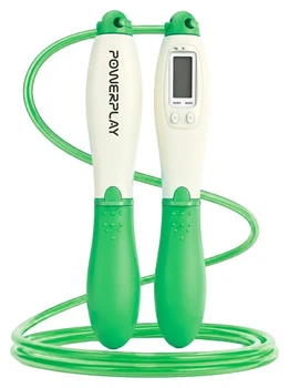Скакалка з лічильником PowerPlay 4216 Jump Rope Зелена 2.8 см. (PP_PP_4216_Green)