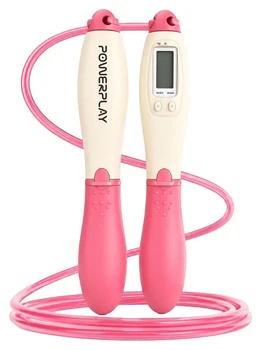Скакалка з лічильником PowerPlay 4216 Jump Rope Розова 2.8 см. (PP_PP_4216_Pink)