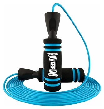 Скакалка швидкісна PowerPlay 4213 Jump Rope Чорно/Синя 3м. (PP_PP_4213_Blue)