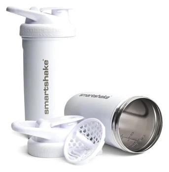 Шейкер спортивний SmartShake металевий Reforce Stainless Steel 30oz/900ml White (PP_11150203)