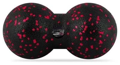 Массажний м'яч подвійний PowerPlay PP-4352 Epp foam peanut ball (d8*16cm.) Чорно/Червоний (PP_PP_4352_Red_8*16)