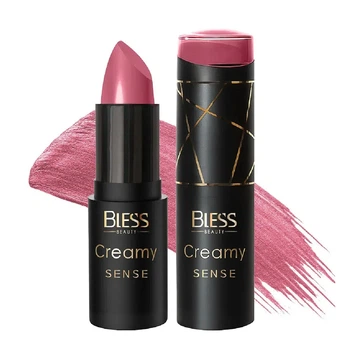 Помада для губ кремова Bless Beauty Creamy Sense №17 Яскраве Рожеве Сяйво Перламутрова, 3,6 г