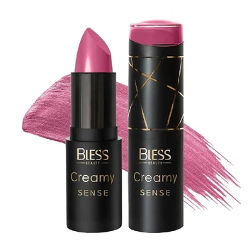 Помада для губ кремова Bless Beauty Creamy Sense №18 Яскраве Бузкове Сяйво Перламутрова, 3,6 г