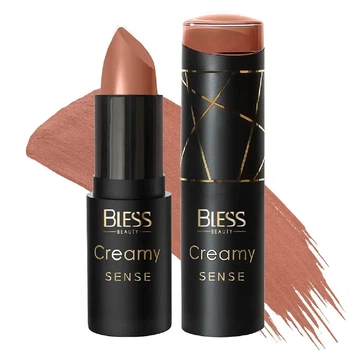 Помада для губ кремова Bless Beauty Creamy Sense №01 Пудровий Персик Матова, 3,6 г