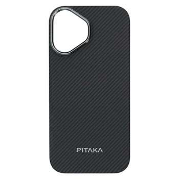 Чохол (накладка) Apple iPhone 17, Pitaka Ultra Slim, Black-Gray, MagSafe, Чорний - 749578