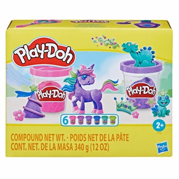 Ігровий набір Hasbro Play-Doh 6 баночок з блискітками (F9932)