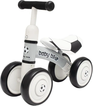 Rowerek biegowy Baby Mix Bike Football Czarno-biały 12436 (8596164124369)