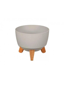 Горшок Elif plastik NOSTALGIA BOWL, на ножках, 19 см, кофе с молоком