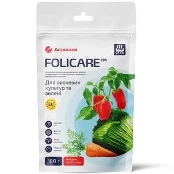 Yara Folicare мінеральне добриво для овочевих культур і зелені 180 г
