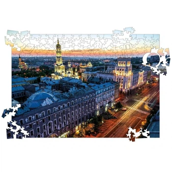 Пазл деревянный UkrainianPuzzles Успенский собор и центр Харькова (4820275290205)
