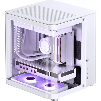 Корпус JONSBO TK-1 mATX из алюминиевого сплава с поддержкой СЖО 240 мм и Type-C Gen2, белый