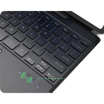 Бездротова Bluetooth-клавіатура BIAZE, чохол-клавіатура для Microsoft Surface Pro 8/9/10/11/X, із сенсорною панеллю та двоколірним підсвічуванням
