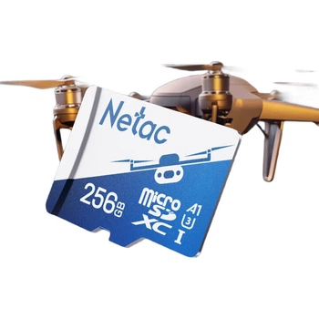 Netac, 256 ГБ TF (MicroSD), спеціальна карта пам'яті DJI Drone, U3 A1 V30, 4K екшн-камера GoPro, універсальна для камер спостереження