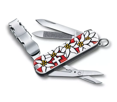Швейцарский нож Victorinox NailClip 580 Edelweiss для ухода за ногтями компактный мультинструмент 8 функций