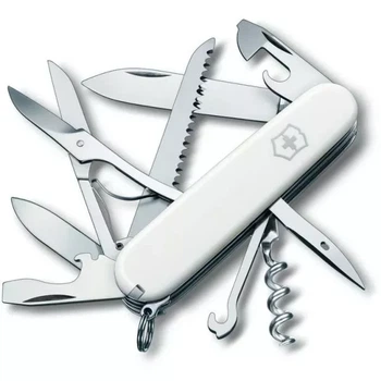 Швейцарский нож Victorinox Huntsman складной для активного отдыха белый из нержавеющей стали