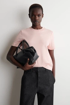 Жіноча бавовняна футболка COS Clean Cut T-Shirt Pink L (1325526007)