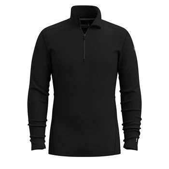 Термофутболка с длинным рукавом мужская Smartwool Men's Classic Thermal Merino Base Layer 1/4 Zip Boxed, Black, XL