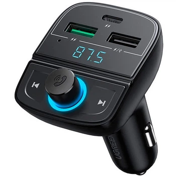 АЗП з Bluetooth FM-трансмітером UGREEN CD229 FM&Bluetooth Transmitter&Car Charger + TF Slot Black (KST-UGR-80910)