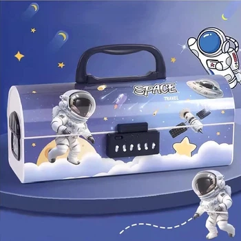 Пенал Астронавт Space двухуровневый с кодовым замком Розовый (28949)