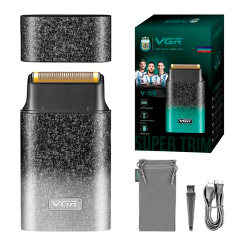 Электробритва шейвер VGR V-326 GRAY, 4500RPM, LED-дисплей, влагозащита