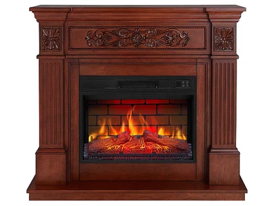 Каминокомплект ArtiFlame Toscana AF23BS дуб с эффектом живого огня со звуком и обогревом