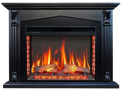 Каминокомплект ArtiFlame Praga AF33 венге 3D эффектом живого пламени и тления поленьев с обогревом