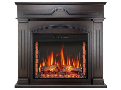 Каминокомплект ArtiFlame December AF28S махагон коричневый антик 3D эффект живого огня со звуком и обогревом