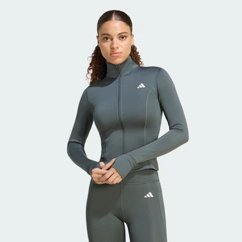 Жіноча олімпійка Optime Essentials Full-Zip adidas KT1257 (XS) сірий (4069993363031)