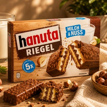 Шоколадные батончики Hanuta Riegel Milch&Nuss 100 гр