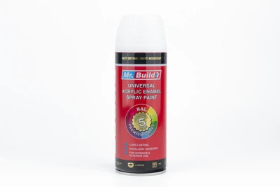 Краска белая акриловая (матовая), аэрозоль 400ml