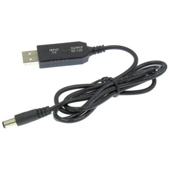 Кабель живлення USB to DC 5.5x2.1mm 12 V 1.0m Dynamode