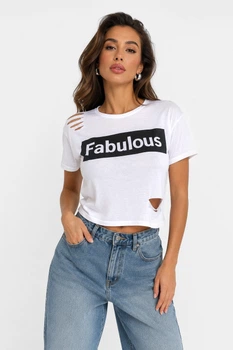 Топ женский однотонный молочного цвета Fashion размер 42-44 (217556)