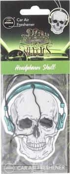 Ароматизатор (Aroma Car) Cellulose Dia De Los Muertos Headphones Skull (сухая карточка) (83277)